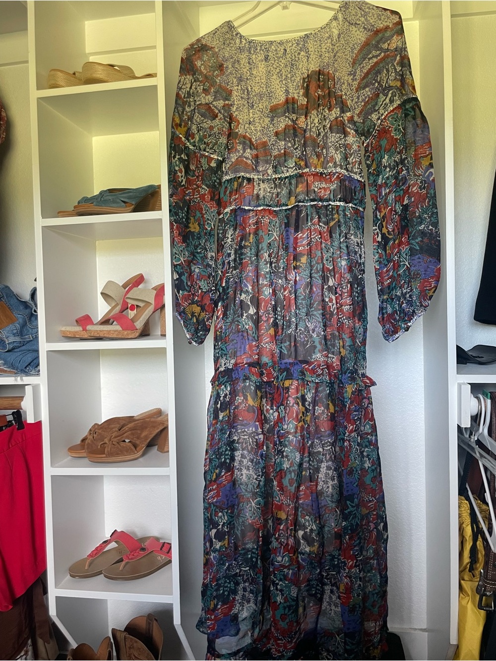 MAEVE(Anthropologie) Long Sleeve Print Maxi Dress NWT - Picture 2 of 6